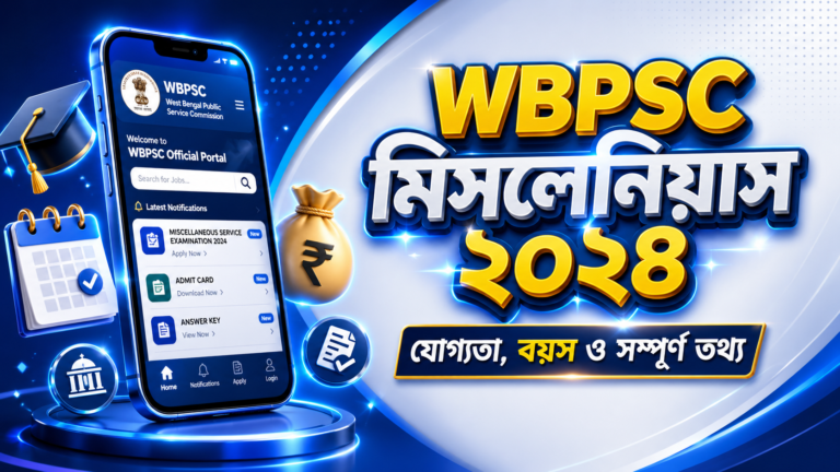 WBPSC Miscellaneous Services Recruitment Examination 2024 – Complete Details & Summary